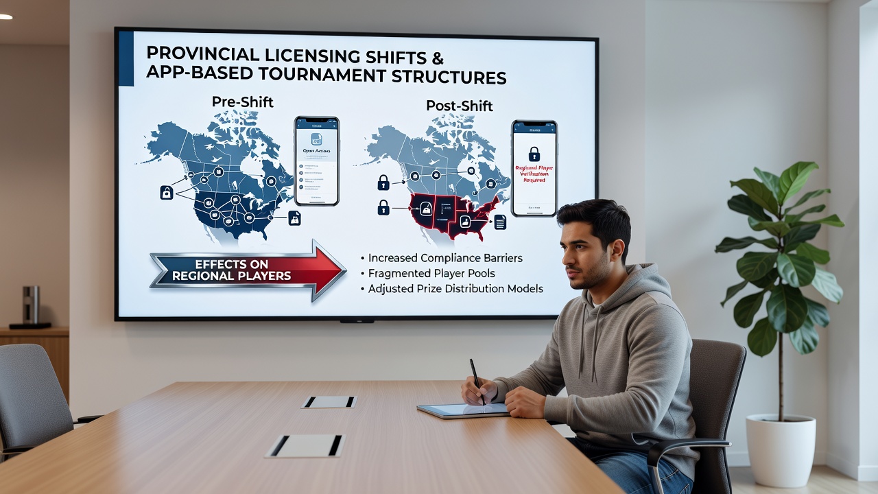 Effects of licensing updates on regional player participation in app tournaments